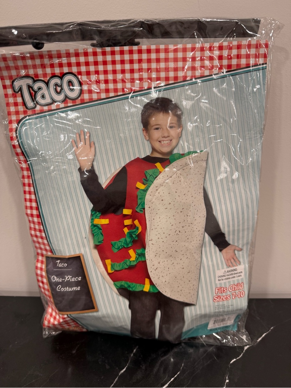 Taco One-Piece Kids Costume Outfit Child Size 7-10 8 9 Halloween